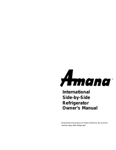 Manual Amana SXD524V Fridge-Freezer