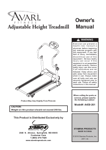 Handleiding Avari A450-261 Loopband