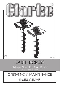 Handleiding Clarke ED160 Grondboor