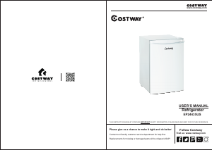 Manual Costway EP24435US Refrigerator