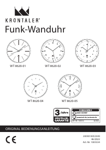 Instrukcja Krontaler WT 8620-01 Zegar