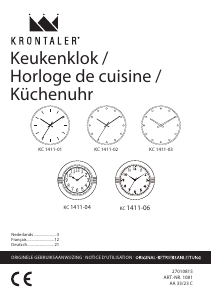 Mode d’emploi Krontaler KC 1411-03 Horloge