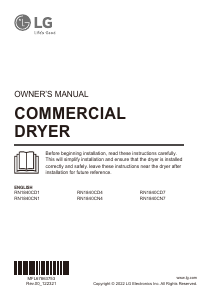 Manual LG RN1840CN7 Dryer