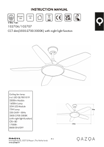 Manual Qazqa 102707 Ceiling Fan