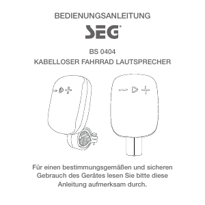 Bedienungsanleitung SEG BS 0404 Lautsprecher