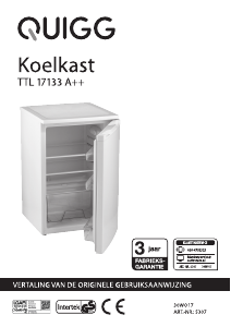 Handleiding Quigg TTL 17133 Koelkast