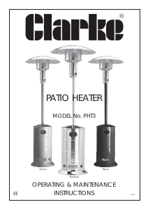 Manual Clarke PHT3 Patio Heater