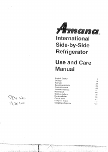 Handleiding Amana SB520T Koel-vries combinatie