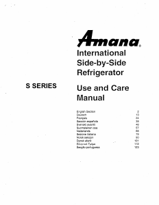 Handleiding Amana SBDE520S Koel-vries combinatie