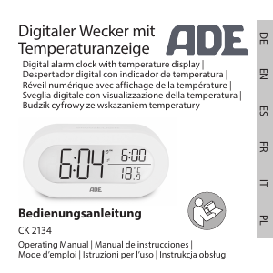 Instrukcja ADE CK 2134 Budzik