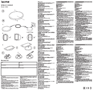 Manual de uso Acme CH302 Cargador inalámbrico