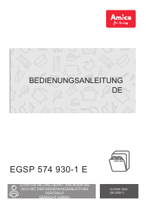 Bedienungsanleitung Amica EGSP 574 930-1 E Geschirrspüler