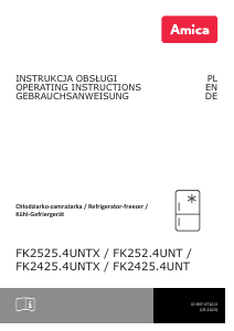 Handleiding Amica FK252.4UNT Koel-vries combinatie