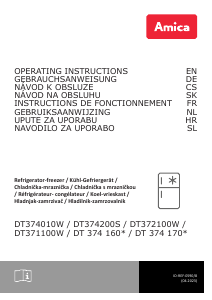 Mode d’emploi Amica DT 374 170 W Réfrigérateur combiné