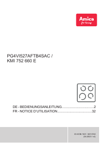 Bedienungsanleitung Amica KMI 752 660 E Kochfeld