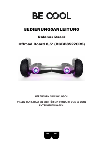 Manual Be Cool BCBB8522ORS Hoverboard