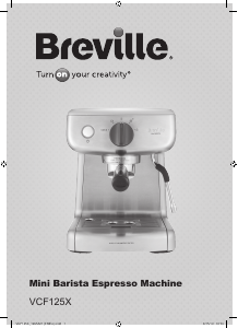 Bruksanvisning Breville VCF125X Mini Barista Espressomaskin