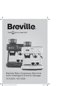 Handleiding Breville VCF152X Barista Max+ Espresso-apparaat