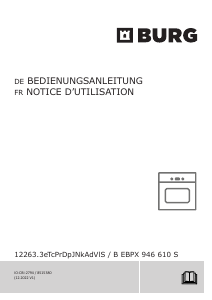 Bedienungsanleitung Burg B EBPX 946 610 S Backofen