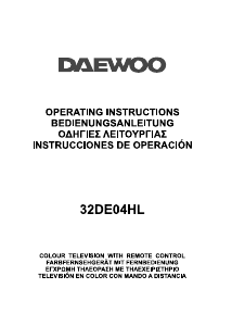Bedienungsanleitung Daewoo 32DE04HL LED fernseher