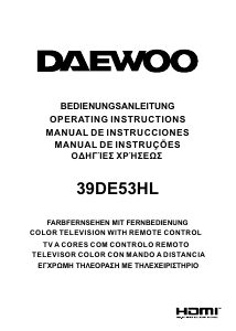 Bedienungsanleitung Daewoo 39DE53HL LED fernseher