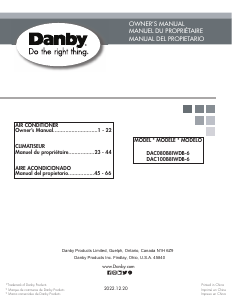 Manual Danby DAC100B8IWDB-6 Air Conditioner