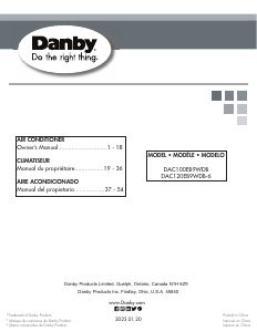 Manual Danby DAC120EB9WDB-6 Air Conditioner