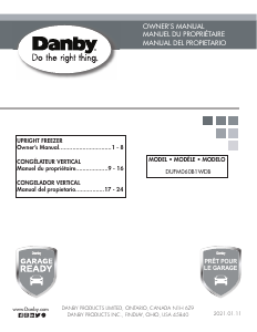 Mode d’emploi Danby DUFM060B1WDB Congélateur
