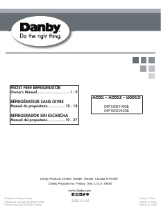 Manual de uso Danby DFF180E1WDB Frigorífico combinado