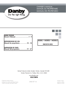 Manual Danby DBC057A1BSS Refrigerator