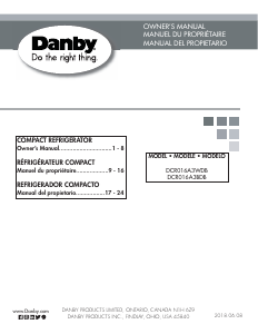 Manual Danby DCR016A3BDB Refrigerator