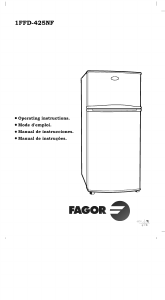 Handleiding Fagor 1FFD-425NF Koel-vries combinatie