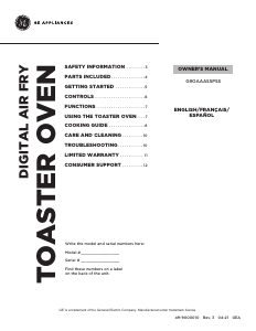 Mode d’emploi GE G9OAAASSPSS Four