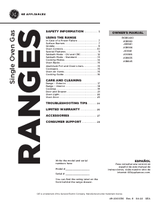 Manual GE JGBS60REKSS Range