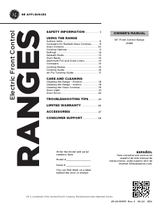 Manual GE JSS86SPSS Range