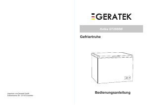 Bedienungsanleitung Geratek Kotka GT2000W Gefrierschrank