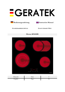 Bedienungsanleitung Geratek Monza KF6020R Kochfeld