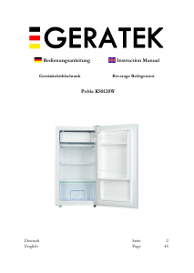 Bedienungsanleitung Geratek Pobla KS8120 Kühlschrank