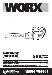 Mode d’emploi Worx WG591 Souffleur