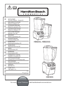 Manual Hamilton Beach HBB255S-CE Blender