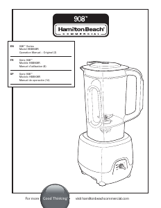 Manual de uso Hamilton Beach HBB908R Batidora