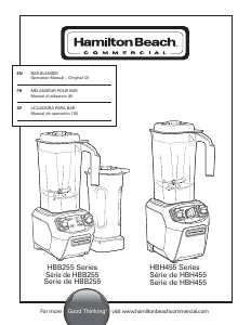 Mode d’emploi Hamilton Beach HBB255S Blender