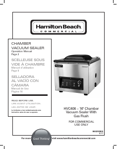 Manual Hamilton Beach HVC406 Vacuum Sealer