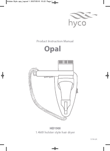 Handleiding Hyco Opal JD190I Haardroger