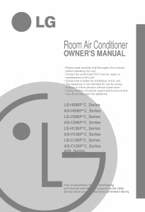 Manual LG A12LHM Air Conditioner