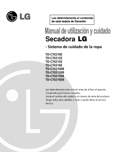 Manual de uso LG TD-C70212EB Secadora