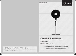 Manual Midea FS40-16JA Fan