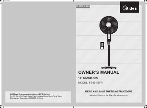 Manual Midea FS40-15FR Fan