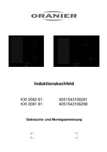 Bedienungsanleitung Oranier KXI 2062 Kochfeld