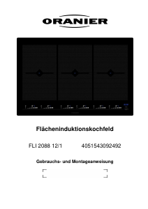 Bedienungsanleitung Oranier FLI 2088bc Kochfeld